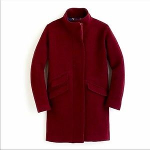 J crew cocoon coat in Italian stadium-cloth wool NWT